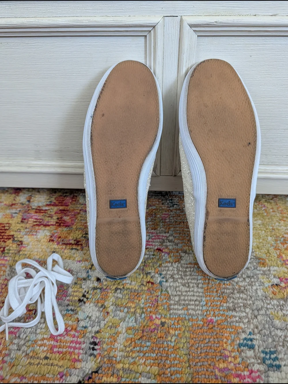 Keds x Kate Spade Glitter Ribbon Sneakers - Rose Gold - Picture 4 of 4